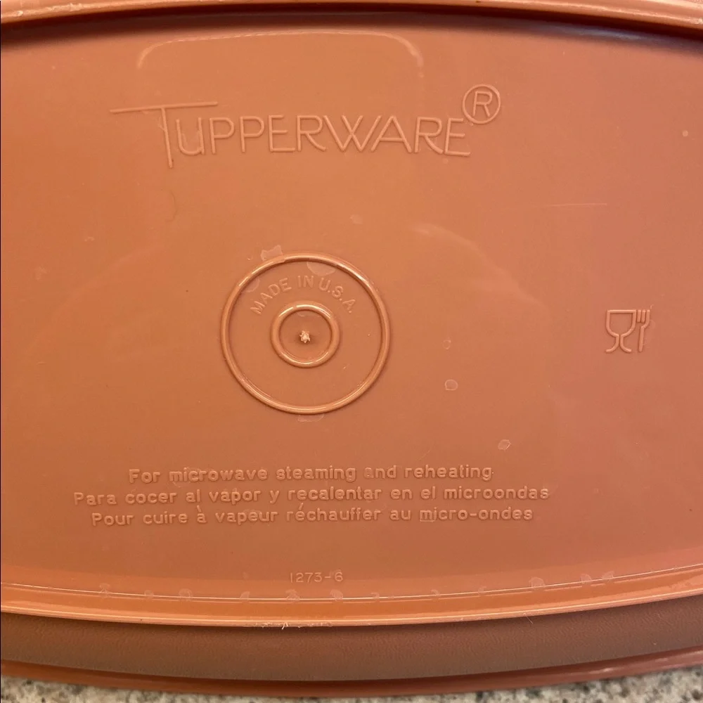 Vintage Tupperware 6 Cup Steamer 3 piece Set for Microwave Dusty Rose 1273 - 6
